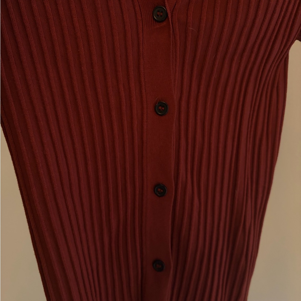 Zara Ribbed Button-Up Cardigan - Picture 4 of 5